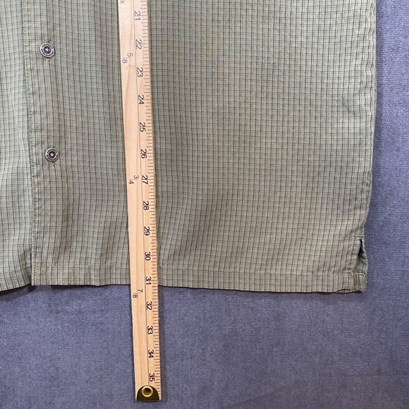 Columbia Mens Green Plaid Short-Sleeve Button-Up Shirt L Lightweight Modal Blend - Picture 12 of 13